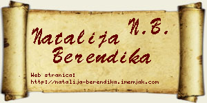 Natalija Berendika vizit kartica